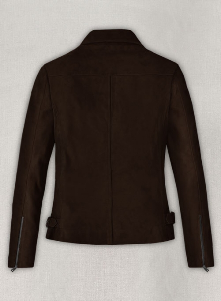 Dark Brown Suede Vanessa Hudgens Leather Jacket #3