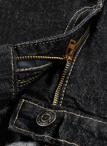 Kato Black Stretch Denim X Wash Jeans