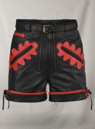 Thick Black Leather Cargo Shorts Style # 364 Thick Black Leather Cargo Shorts Style # 364