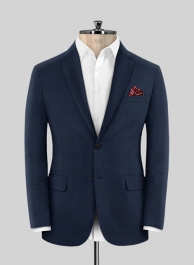 Stretch Royal Blue Wool Jacket