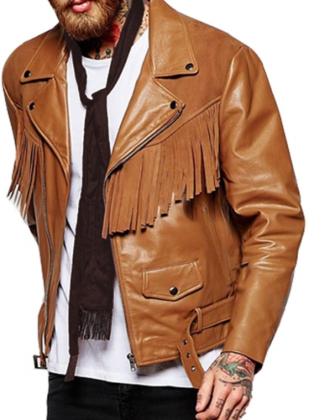 Leather Fringes Jacket #1009