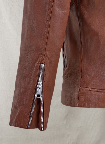 Beast Tan Biker Leather Jacket