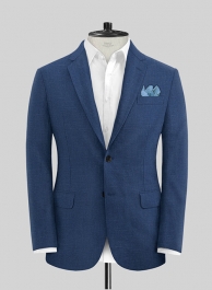 Azure Blue Linen Jacket