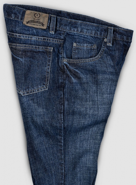 Italian Denim Indigo Wash Whisker Jeans