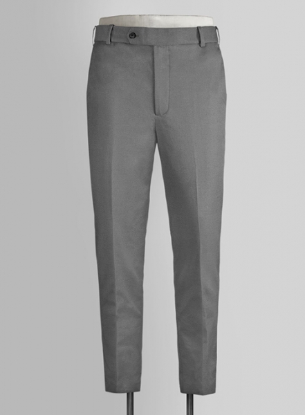Gray Feather Cotton Canvas Stretch Suit