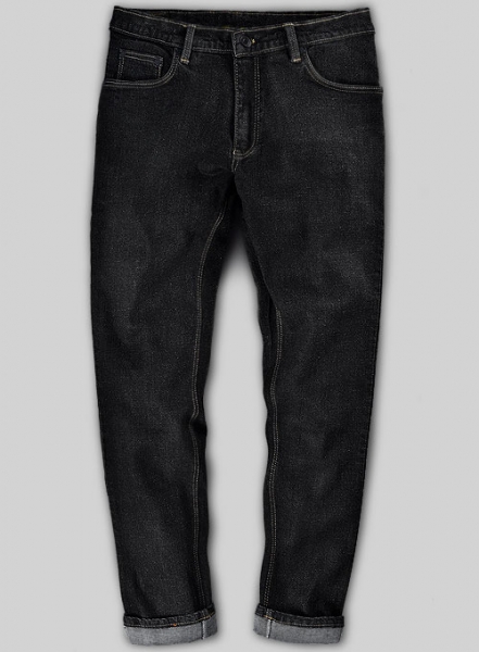 Hank Black Hard Wash Stretch Jeans