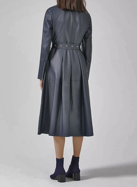 Thora Leather Long Coat
