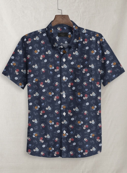 Italian Sriche Cotton Shirt - Half Sleeves