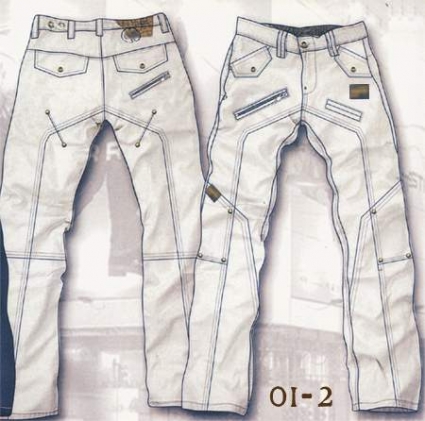 Designer Denim Cargo Jeans - Style 01-2