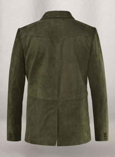 Woodland Green Suede Western Leather Blazer