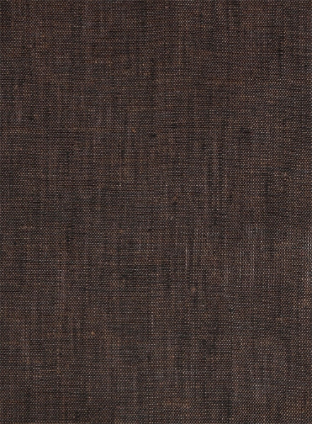 European Dark Brown Linen Shirt - Half Sleeves