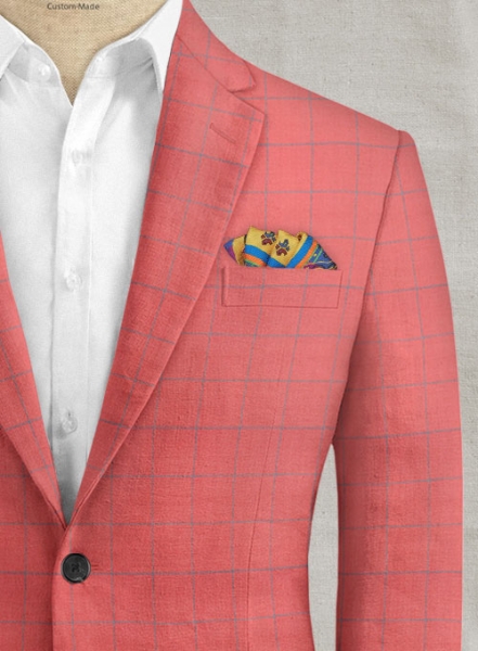 Italian Linen Mutea Checks Jacket