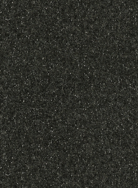 Dark Olive Flecks Donegal Tweed Pea Coat