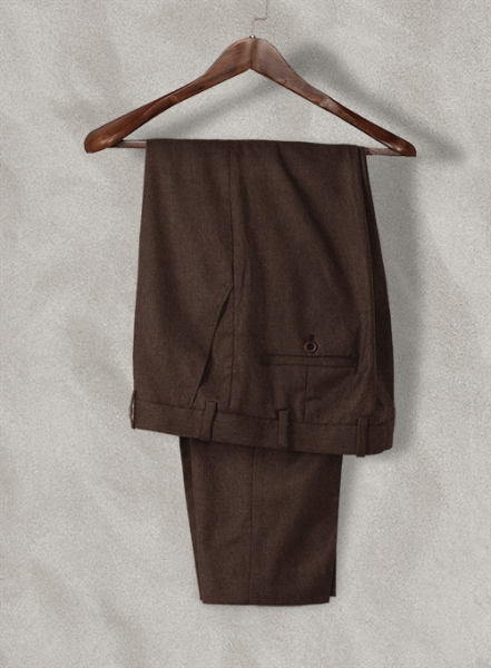 Brown Flannel Wool Pants