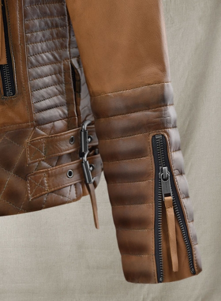 Charlotte Burnt Tan Leather Jacket