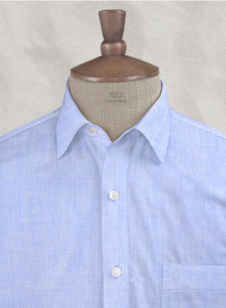 Filafil Poplene Sky Blue Shirt - Half Sleeves