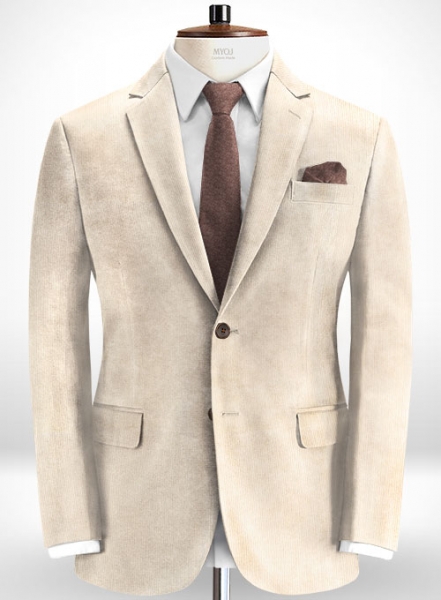 Light Beige Corduroy Suit