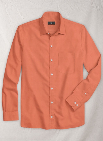 Orange Stretch Twill Shirt