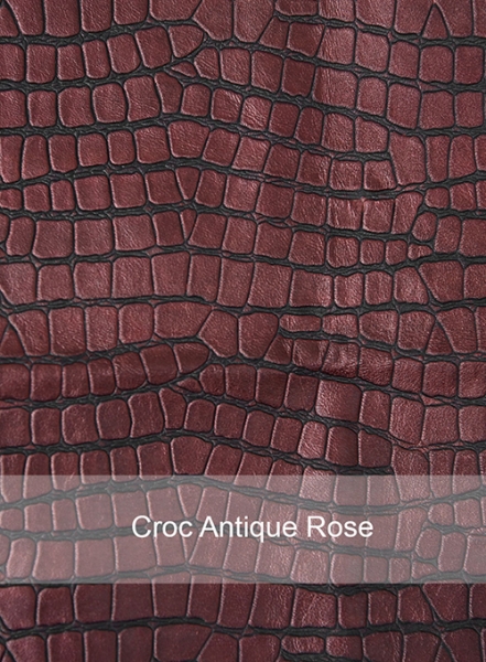Croc Antique Rose Leather Blazer