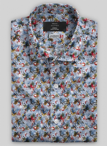 Leggiuno Linen Betazi Shirt - Half Sleeves