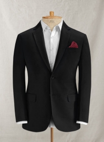Italian Black Cotton Stretch Jacket