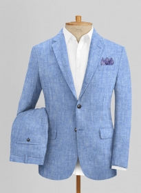 Italian Nile Blue Linen Suit