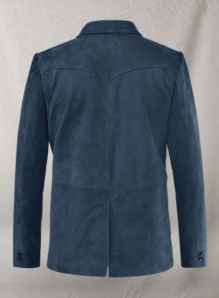 Blue Suede Western Leather Blazer