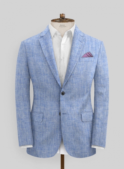 Solbiati Artic Blue Linen Jacket