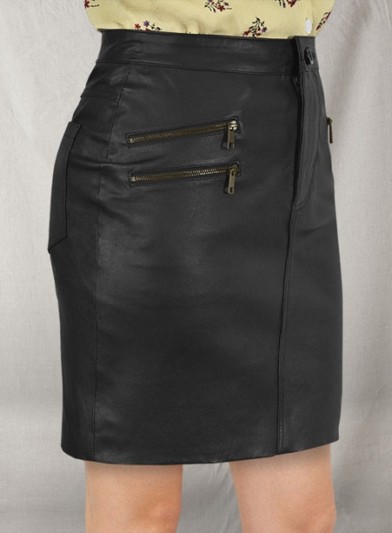 Blake Lively Leather Skirt #1