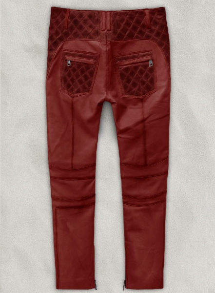 Outlaw Burnt Red Leather Pants