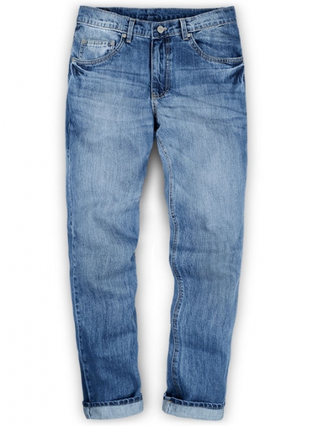 Eddie Blue Stone Wash Whisker Jeans