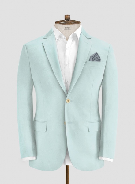 Stretch Summer Sea Blue Chino Jacket