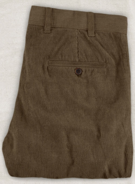 Brown Stretch Corduroy Trousers
