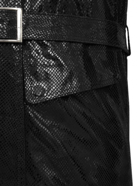 Snake Emboss Black Avengers Age of Ultron Leather Jacket