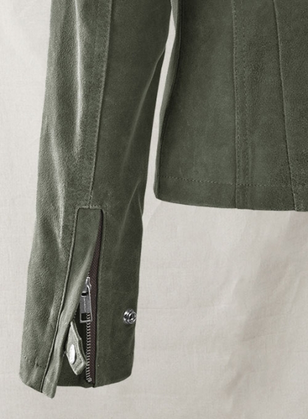 Vintage Italian Olive Leather Jacket #277