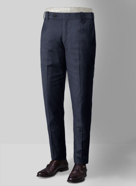 Reda Flannel Blue Wool Pants