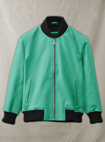 Soft Castle Green Richard Madden Leather Jacket #1