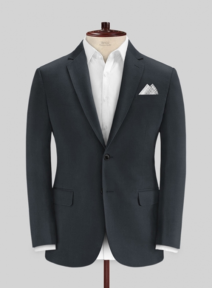 Stretch Summer Navy Blue Chino Jacket