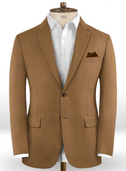 Stretch Tan Wool Jacket