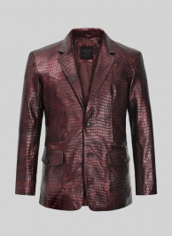 Croc Antique Rose Western Leather Blazer Croc Antique Rose Western Leather Blazer
