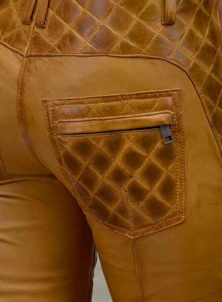 Carrier Burnt Mustard Leather Pants
