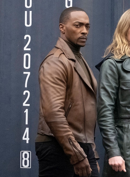Anthony Mackie Falcon and The Winter Solider Leather Jacket
