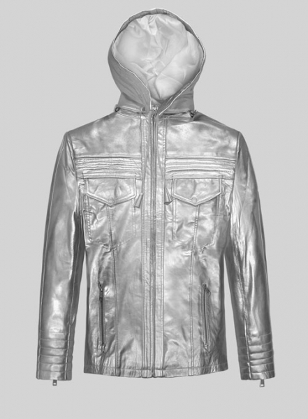 Silver Leather Jacket #109
