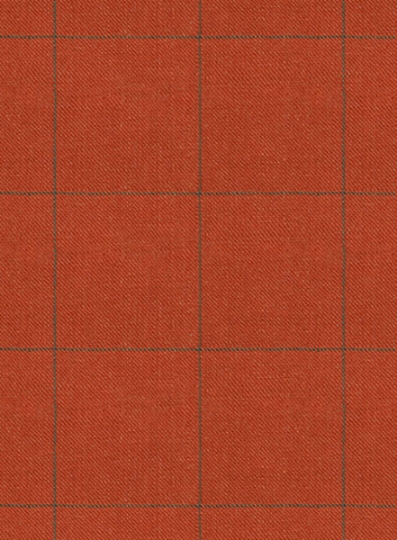 Italian Linen Teria Orange Checks Jacket
