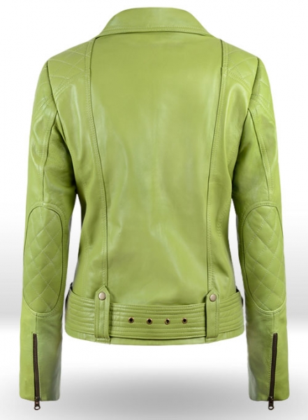 Bright Green Leather Jacket # 263
