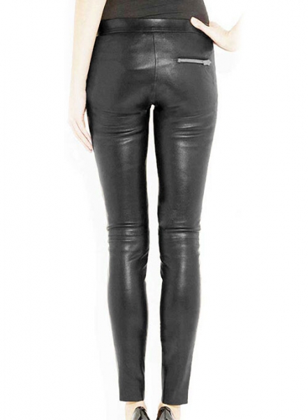 Azar Leather Biker Jeans