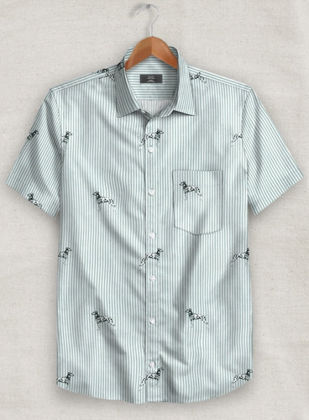 Italian Cotton Dalmatian Shirt - Half Sleeves