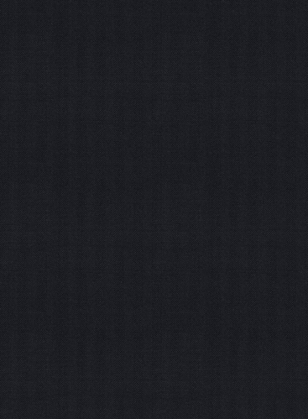 Napolean Dark Blue Herrringbone Wool Jacket