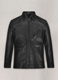 Thick Goat Black Washed and Wax Johnny Depp Leather Jacket #3