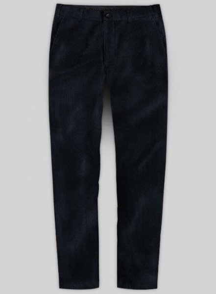 Navy Blue Corduroy Trousers - 8 Wales